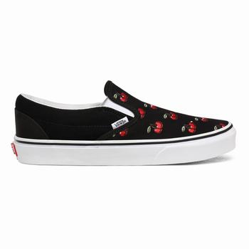 Vans Cherries Classic - Miesten Slip-on kengät - Mustat